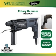MAKITA MT M8701X3G Combination Hammer 800W/Rotary Hammer 3in1/Hammer Drill/Mesin Drill Concrete Cime