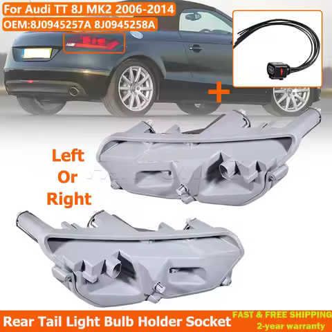 For Audi TT 8J MK2 2006-2014 Left Or Right Rear Tail Light Bulb Holder & Prewired Plug Harness 1J097