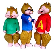 Alvin Chipmunk Mascot Costumes Mascots Chipmunks Red Blue Green Tupai Kostum