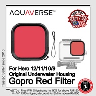 Aquaverse Gopro Red Filter for Hero 12 Hero 11 Hero 10 Hero 9 Underwater Housing for Scuba Diving Snorkeling
