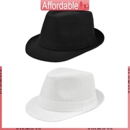 GLO Retro Gentleman Fedora Hats for Men Thick Cowboy Christmas Party Show Hats