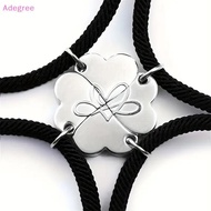 Adegree Four-leaf Clover Magnetic Best Friendship Bracelets For 4pcs Women Men Magnet Heart Best Fri