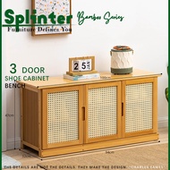 ✅FREE INSTALLATION For 2 and 3 Door Shoe Cabinet✅ *Ready Stock* Home Shoe Storage Rack Cabinet Space Saver Saving with Bench Stool No door 2 and 3 Doors option Bamboo Series Design Design Organization Organisation Home Apartment Entrance Indoor Outdoor