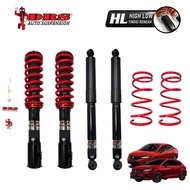 🇲🇾DRS (HL Series) Adjustable Absorber / Suspension ~ HONDA CITY GN2 / HATCHBACK