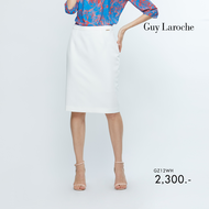 กระโปรงทรงแคบ Guy Laroche Skirt กระโปรงทำงานสีกรม ความยาวคลุมเข่า ดีเทลขอบเอวติดกระดุม ซิปซ่อน (GZ12