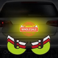 [Wholesale Price] 1 Pair Car Motorcycle Styling Eye Decals - Devil Monster Eye Reflective Sticker - Night Driving Safety Warning Sticker - Auto Exterior Personalized Accessories