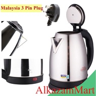 READY STOCK Stainless Steel Electric Automatic Cut Off Jug Kettle 2L
