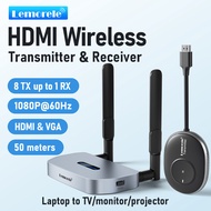 Lemorele Q5R1ตัวส่งสัญญาณ HDMI ไร้สายและเครื่องรับสัญญาณ4K-ตัวต่อขยาย HDMI ไร้สาย5G ชุดช่วง165FT สัญ