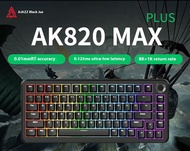 AJAZZ AK820MAX อัลตร้าที่สามจำลองแป้นพิมพ์แนวแกนแม่เหล็กห้าชั้นกรอกคีย์เต็มรูปแบบปลั๊กเอนกประสงค์แสง