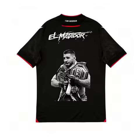 2026 Summer New Ilia Topuria Special Edition MMA Football Shirt Men Loose Fitness Training Breathabl