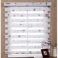 【Malaysia Ready Stock】✌❧Bidai Moden Flower Window Zebra Blinds Bidai Curtains (Malaysia Ready stock) Curtain Blind/ Roll