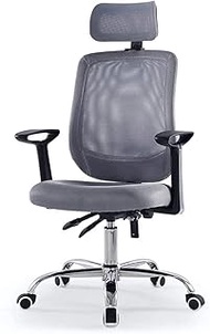 Home Work Chair Office Chair Office Chair Height-adjustable Comfortable Desk Chair Ergonomic Breathable Computer Chair With Lumbar Support Executive Chairs Firm Seat Cushion (Color : Grey) vision