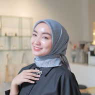Jilbab Kerudung Paris HARRAMU Motif Nazua Biru Segiempat Premium Hijab Krudung Printing Lasercut