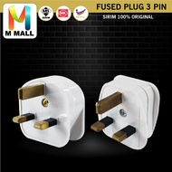 M MALL Heavy Duty PLUG 3 Pin GELOOF & MK 654 13Amp FUSED PLUG / KEPALA PLUG ELEKTRIK (SIRIM Approved