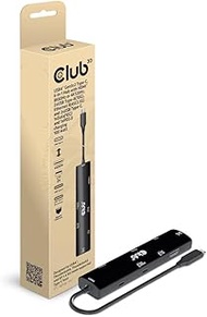 Club 3D USB4 Gen3x2 Type-C 6-in-1 Hub HDMI 8K60Hz or 4K120Hz / 2x USB Type-A (10G) / Ethernet RJ45 (