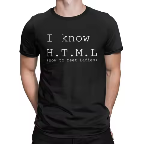 Fashion I Know HTML Silicon Valley Tshirt Men Cotton Tshirt Aviato Hooli Geek Tv Nerd Richard Summer