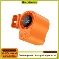 Kipas Waist-mounted fan Portable Clip-on fan, 360° high-speed wireless clip-on waist fan with LED li