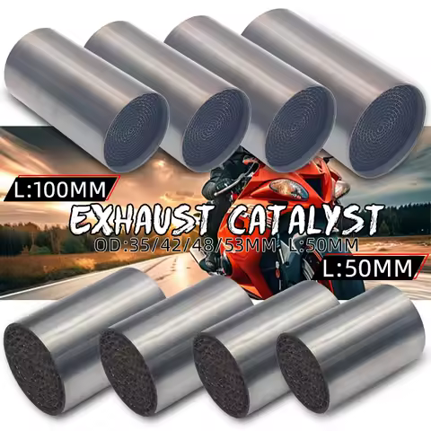 Universal Catalyst Motorcycle Exhaust Link Pipe Catalystic Modified Cut Weld Muffler OD 35/42/48/53m