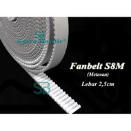 Fanbelt S8M Width 25Mm Fanbelt Gigi S8M Width 2.5Cm Open Belt Meteran Fanbelt S8M Width 25Mm Steel C