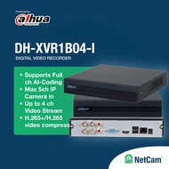 DAHUA DVR 4 CHANNEL DH-XVR1B04-I 1 HDD H.265+ WIZSENSE UP TO 2MP