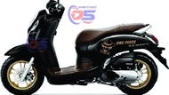 Stiker cutting motor Scoopy Stiker Kartun ONE PIECE Striping Honda Scoopy