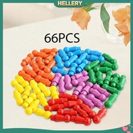 [HellerySG] 66x Board Games Pawns,Multicolor Game Pawns,Game Supplies,Human Shaped