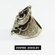 Inspire Jewelry แหวนรูปพญาครุฑ หล่อด้วยทองเหลือง รมดำ งาน Design  สวยหรูสำหรับคนพิเศษ ใส่เอง เป็นของขวัญของฝาก วาเลนไทน์ วันเกิด ตรุษจีนฯลฯ