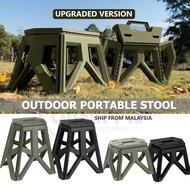 Foldable Step Stool Tall Holds Up to 120kg Plastic Foldable Stool for Bathroom, Garden, outdoor ,Fis