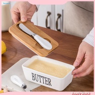 HOT Capacity Butter Pan Shatter-resistant Butter Dish Handcrafted Ceramic Butter Dish with Lid and Knife Set Stylish Butter Keeper for Kitchen Countertop Easy for Southeast