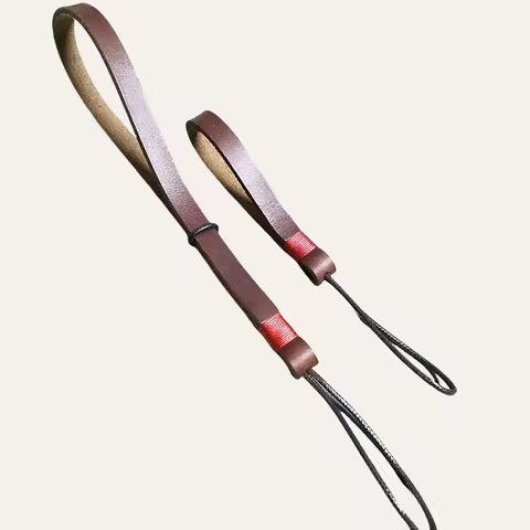 Geanuine Horween Leather Camera Finger Ring Straps & Wrist Strap for Canon G7X/G1X Fujifilm X100V X1