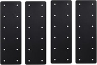 I Post Bracket 2PCS - 12x10'' T Flat Mending Plate for Wood 4x4,6x6 Lumber | Black Powder Coated Hea