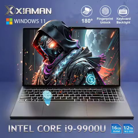 New 15.6" Intel Core i9 9900U Gaming Laptop Computer 16GB RAM 1/2TB SSD PC Gamer Windows 11 1920*108