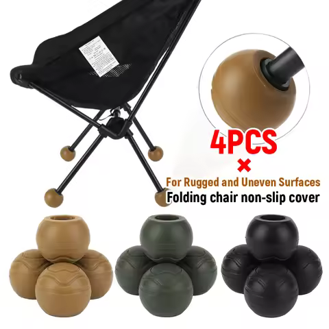 4Pcs Camping Chair Leg Cap Shock Absorption Stabilizing Rubber Ball Feet Outdoor Chair Leg Tips Ball