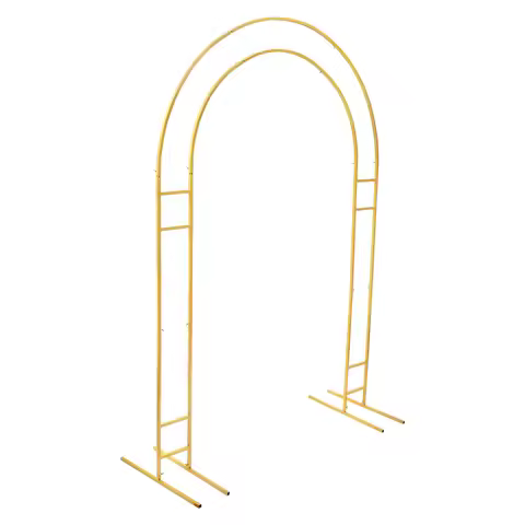 7.2ft Metal Wedding Arch with Base, Balloon Arch Backdrop Arch Stand for Wedding, Garden, Yard, Indo