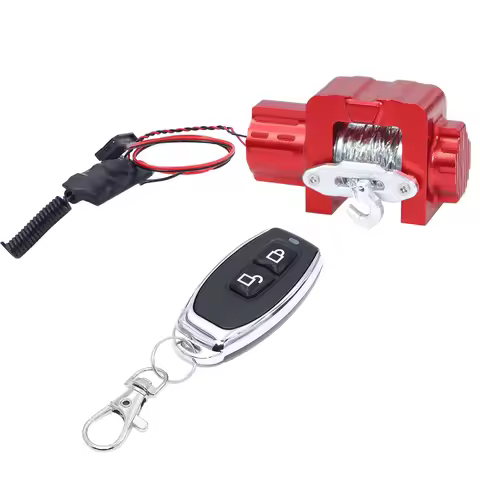 Metal Simulated Winch With Controller System Wireless Winch For 1/18 RC Crawler Car Trx4M Defender B