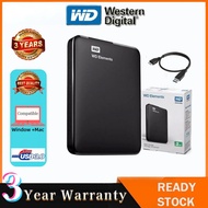 WD USB ฮาร์ดไดรฟ์ฮาร์ดดิสก์ไดรฟ์พกพาฮาร์ดดิสก์ภายนอก3.0ฮาร์ดดิสก์1TB/2TB /4TB/5 Tb/ 6TB ขนาดกะทัดรัด