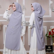 Jilbab Instan Khimar Hoodie Cardigan – Hijab Bergo Ceruty Pet Antem 2 Layer Tali Samping & Saku