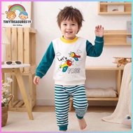 Tinytreasures19 Nb-5yrs old Longsleeve Pajama Pure Cotton Set for Boy Kids OOTD Sleepwear