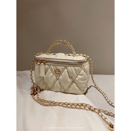 [Genuine] Nretro - Chio2nd women's handbag, cream white, size 16cm, women's trunk bag H30964