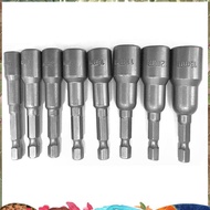 8pcs 1/4 inch Hex Magnetic  Driver Socket Set Metric Impact Drill Bits 6 to 13mm Adapter