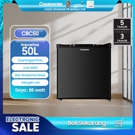 Changhong Kulkas Mini Bar (Refrigerator) Lemari Es Kapasitas 50 Liter CBC 50 (semi auto defrost) (adjustable door bisa di buka dari kanan ke kiri) (kulkas simple minimalis) (freezer yang terpisah) (Tidak bising)