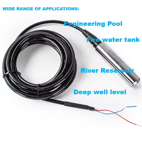 0-5m 8m Range Hydrostatic Liquid Level Transmitter 4-20mA 0-10V 0-3.3V RS485 Water Pressure Level Se