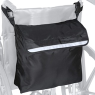 [T &amp; H] Black Large Capacity Outdoor Wheelchair Armrest Bag Electric Wheelchair Back Storage Bag