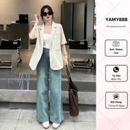 Women's Basic Loose Blazer, Easy to Coordinate, Multi-Colored Korean Style Ak1008 - Yammy888