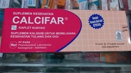 CALCIFAR | Calcifar 1 strip isi 10 tab (Kalsium 500mg + Vitamin D3 400IU) Vitamin Tulang | Suplemen