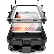[Woo Fashion Case] 360เต็มป้องกันกันกระแทกเกราะกรณีโทรศัพท์สำหรับ iPhone 11 Pro XS MAX XR X 7 8 6 6วินาทีพลัส5วินาที5 SE โลหะอลูมิเนียมกันชนปก