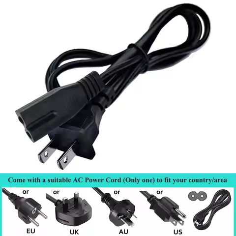 2-Prong AC Power Cord Cable for Sony CFD Series CD Boombox Blu-Ray Player CFD-G30 G35 G50 G300 G505 