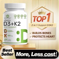 Deal  Vitamin D3K2 250 Veggie Softgels 2 in 1 5000 IU D3 100mcg K2 MK7 for Healthy s Teeth Heart Imm