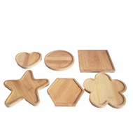 6Pcs DIY Wooden Coaster Set Refillable Mosaic Craft Kit Heart Circle Star Hexagon Flower Shapes Colo