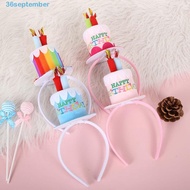 SEPTEMBER Birthday Cake Headband Sweet Gifts Hair Band Birthday Cake Shaped Birthday Party Party Jew